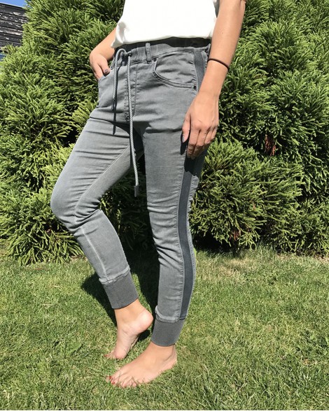 Džíny dámské Diesel KRAILEY JOGGJEANS šedé